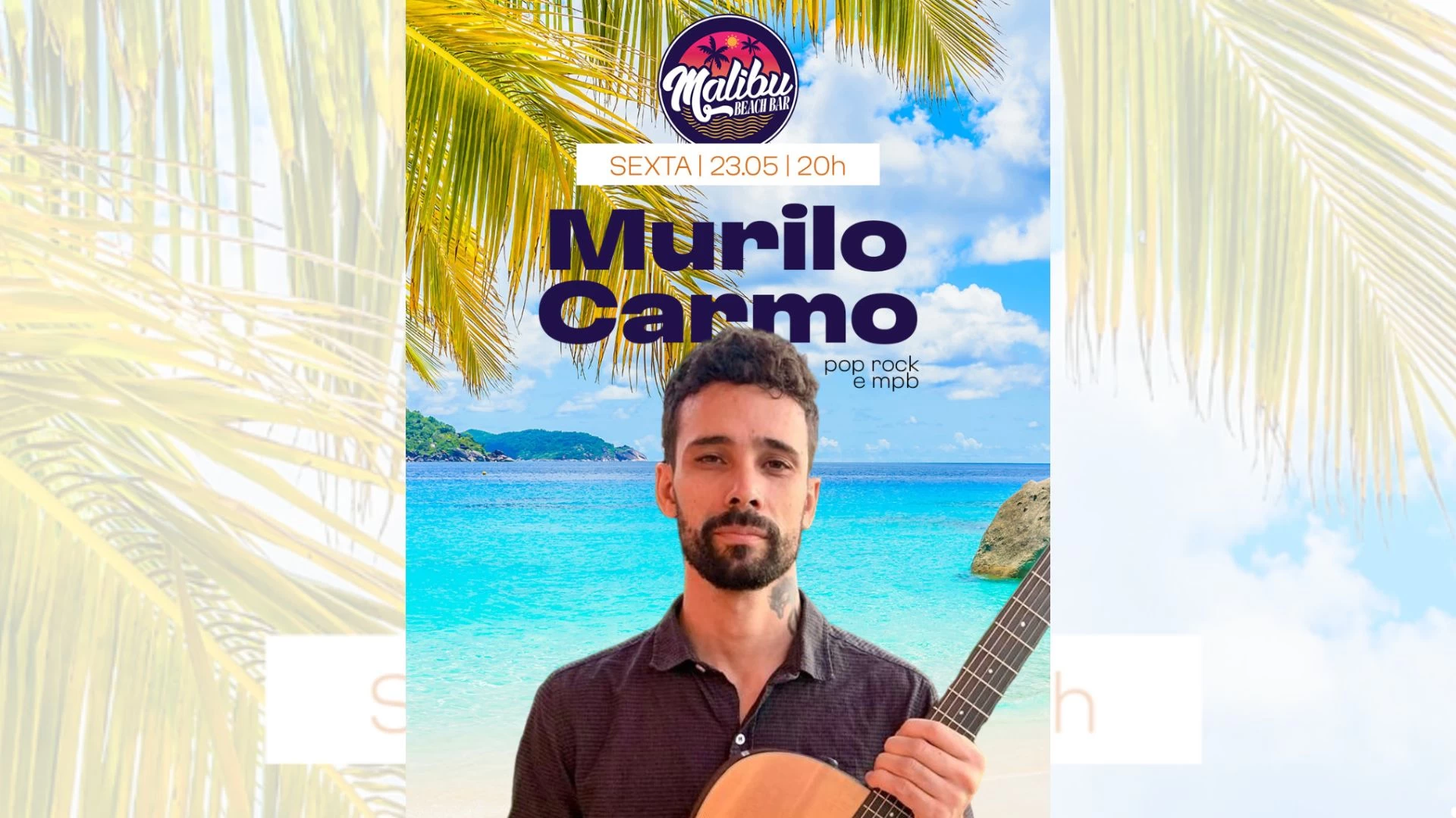 Murilo Carmo no Malibu Beach Bar