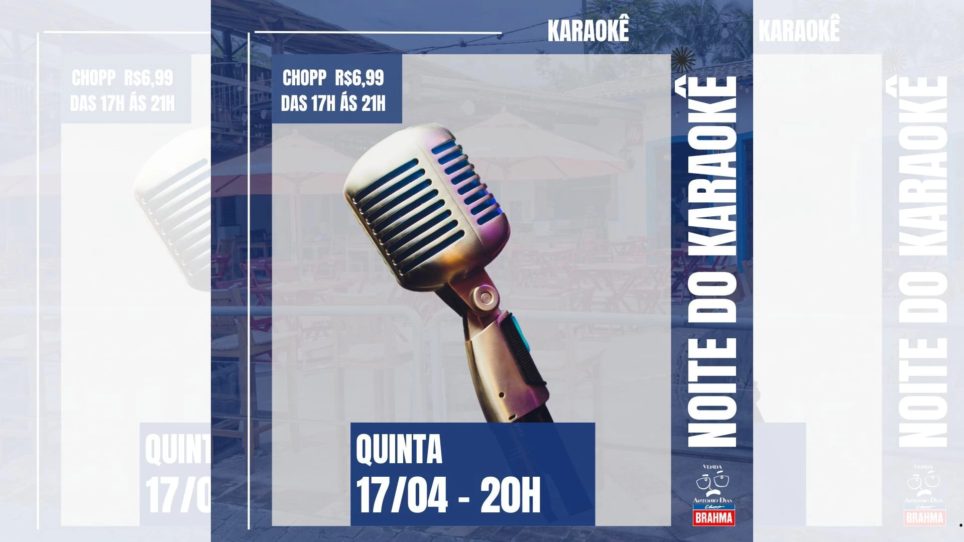 Noite de karaokê na Venda Antonio Dias