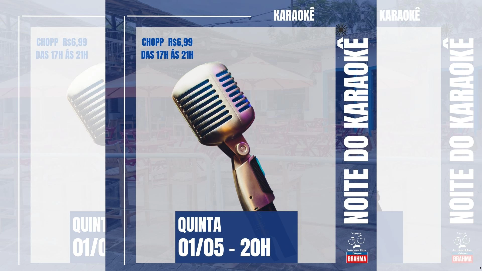 Noite de karaokê na Venda Antonio Dias