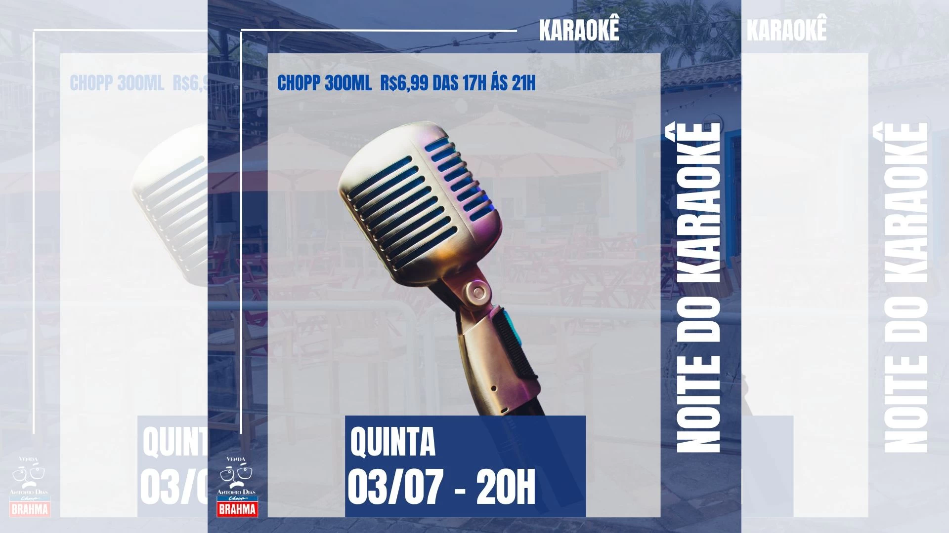 Noite de karaokê na Venda Antonio Dias