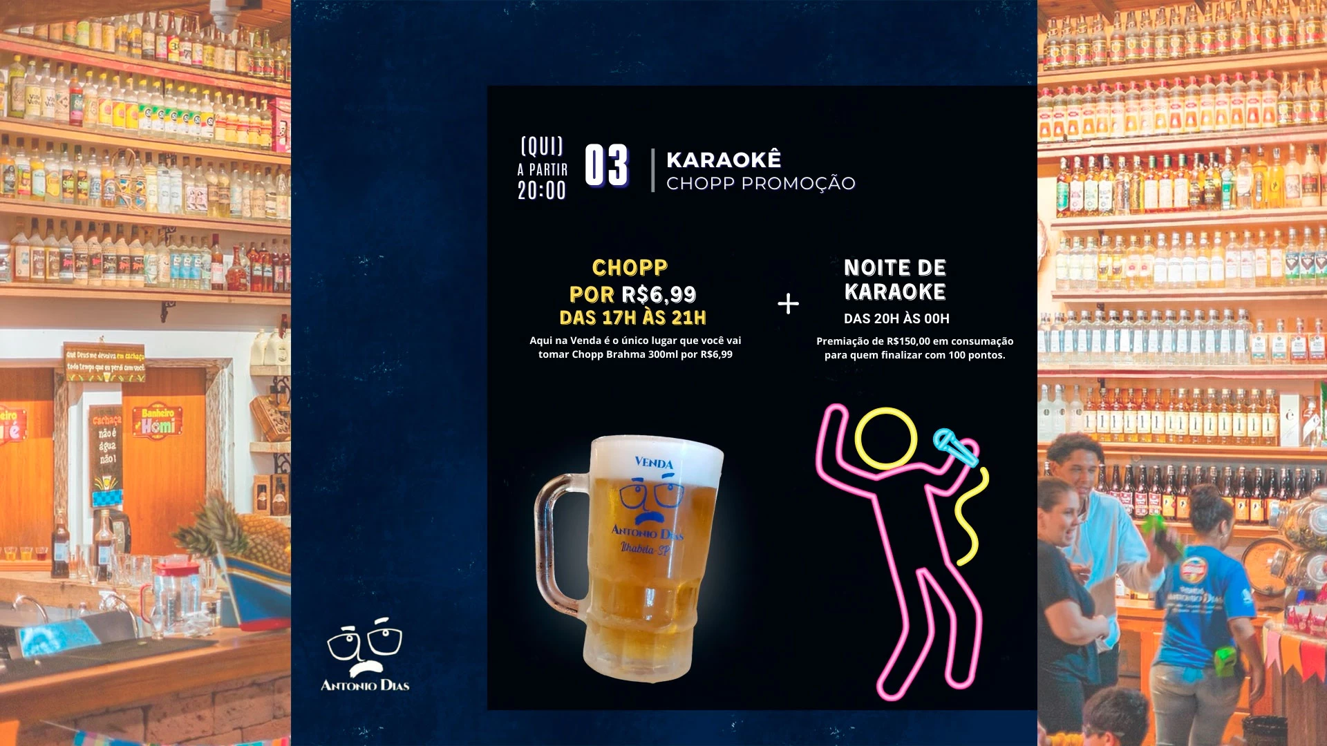 Noite de Karaokê no Antônio Dias