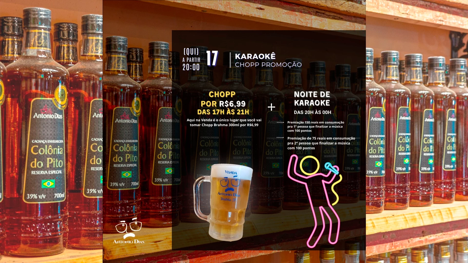 Noite de Karaokê no Antônio Dias