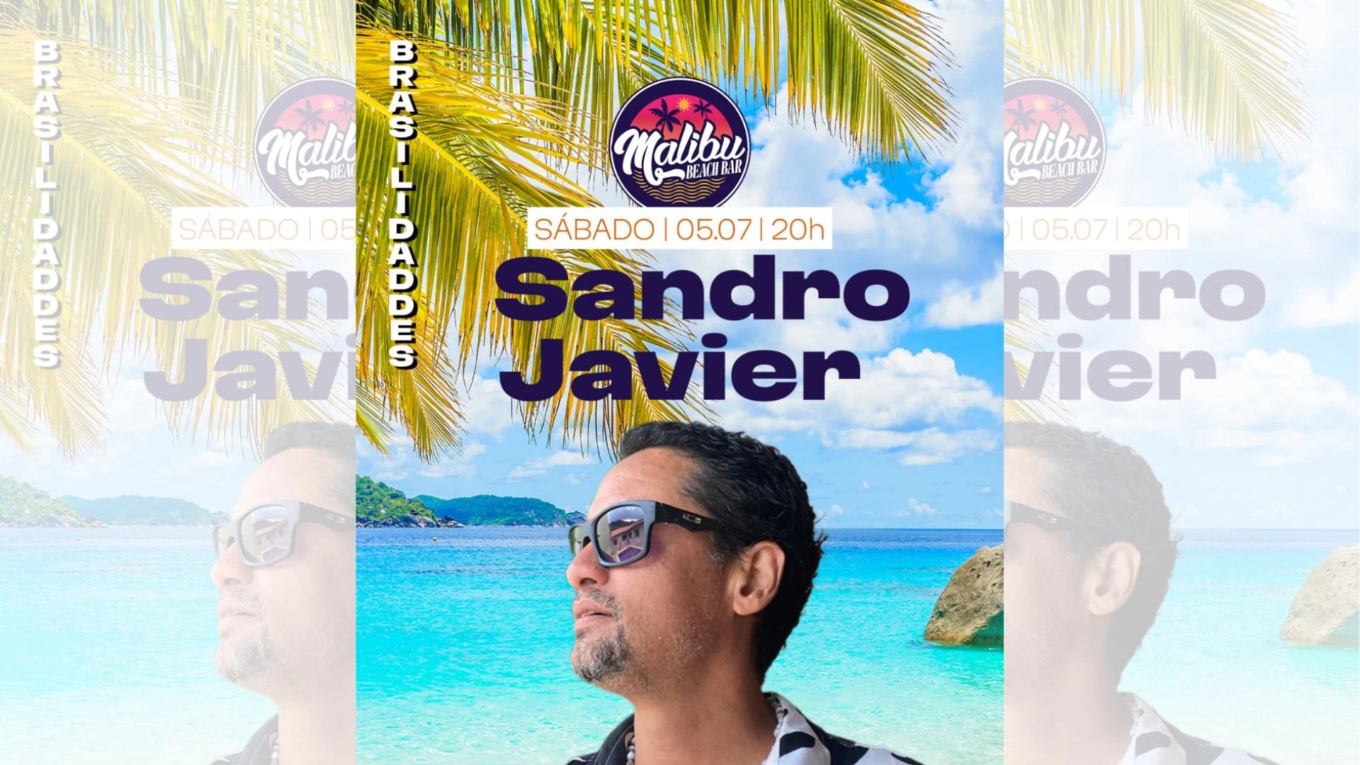 Sandro Javier e Nino no Malibu Beach Bar