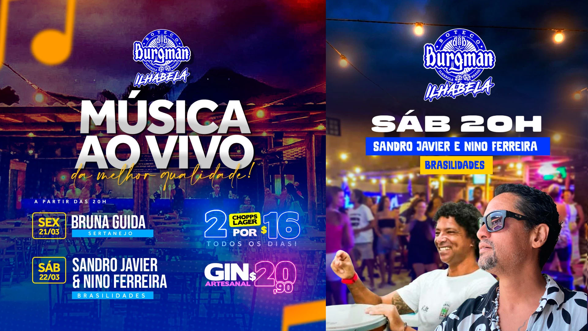 Sandro Javier & Nino Ferreira no Burgman