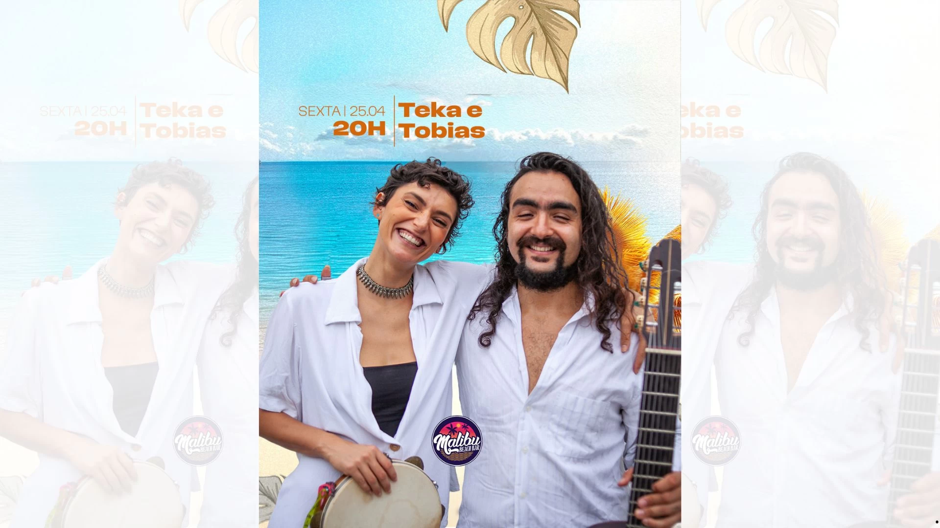 Teka e Tobias no Malibu Beach Bar