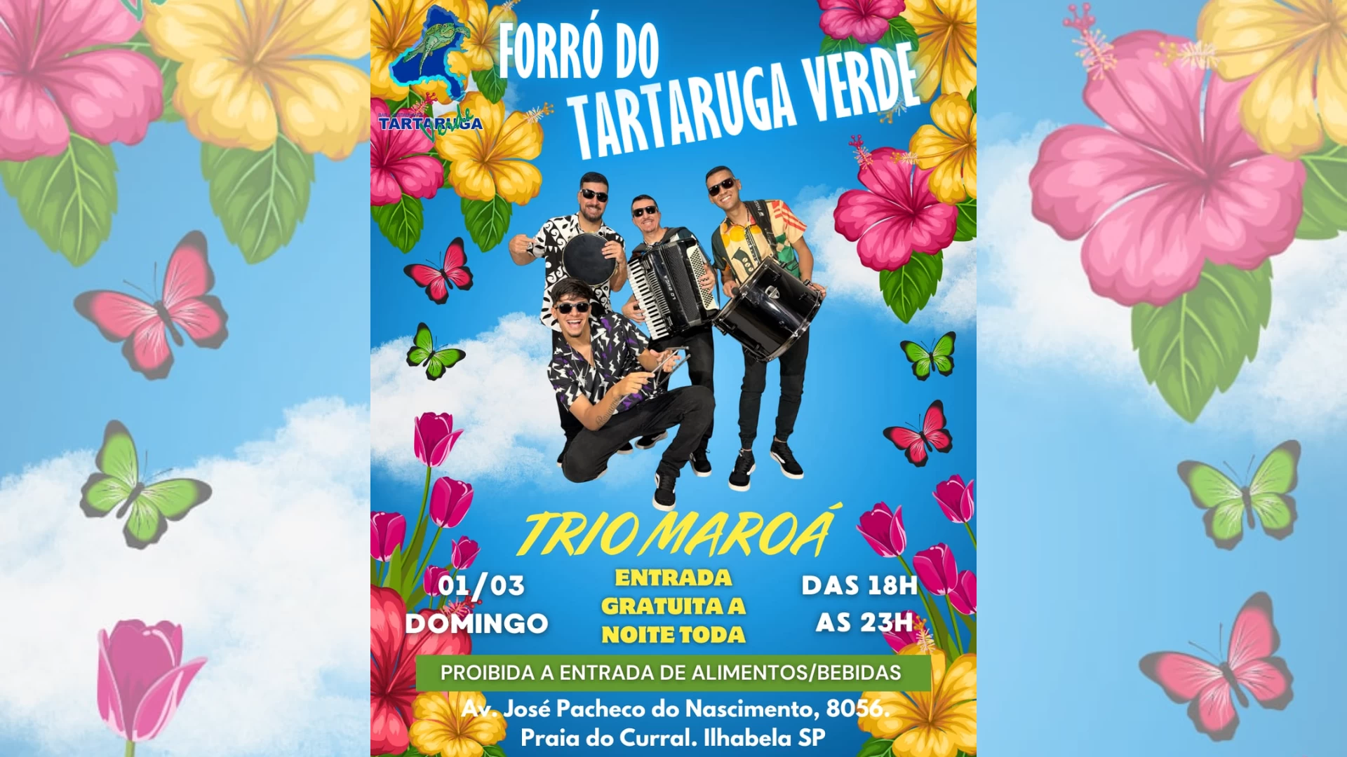 Trio Maroá no Tartaruga Verde