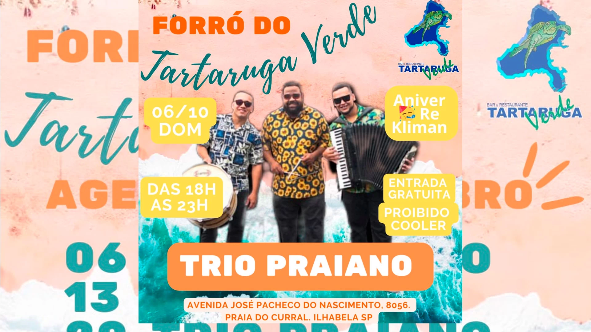 Trio Praiano no Tartaruga Verde