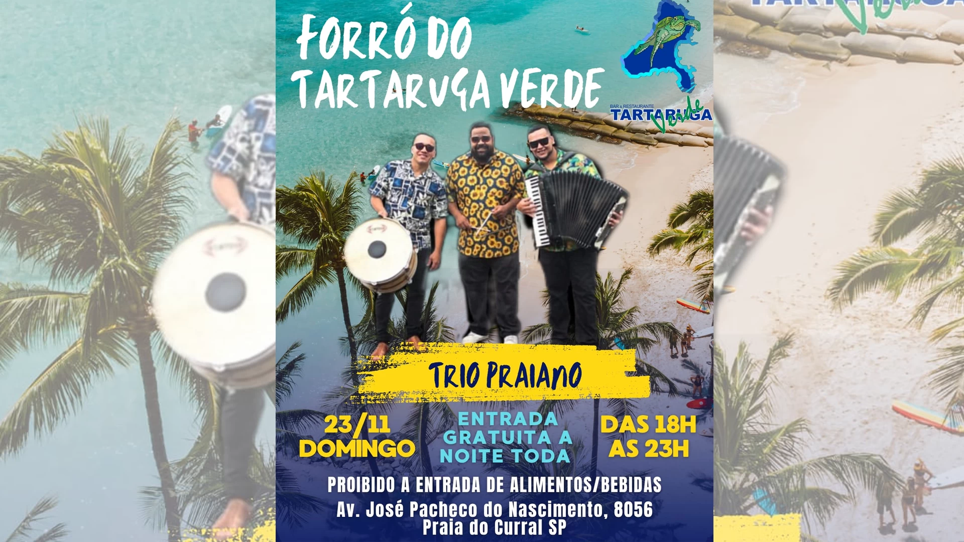 Trio Praiano no Tartaruga Verde