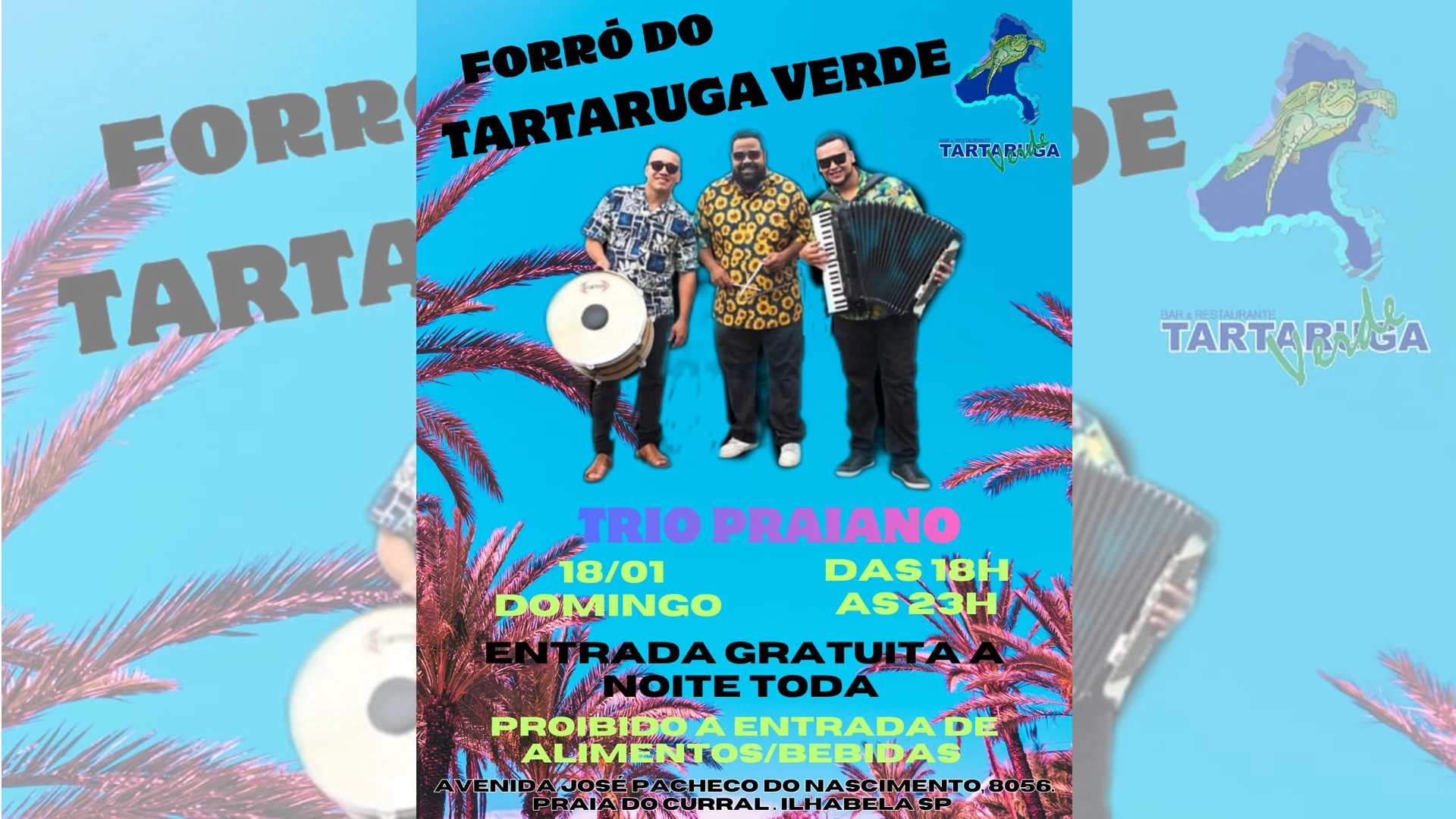 Trio Praiano no Tartaruga Verde