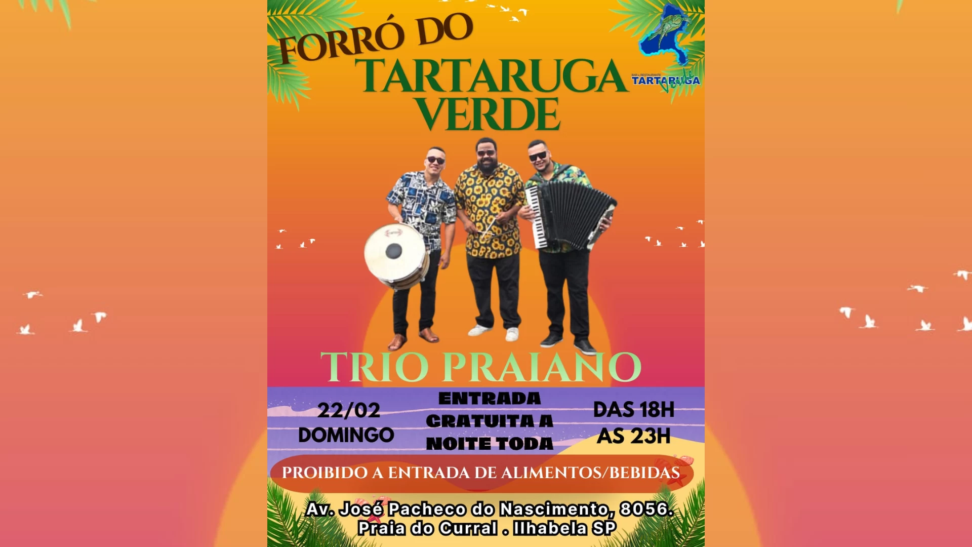 Trio Praiano no Tartaruga Verde
