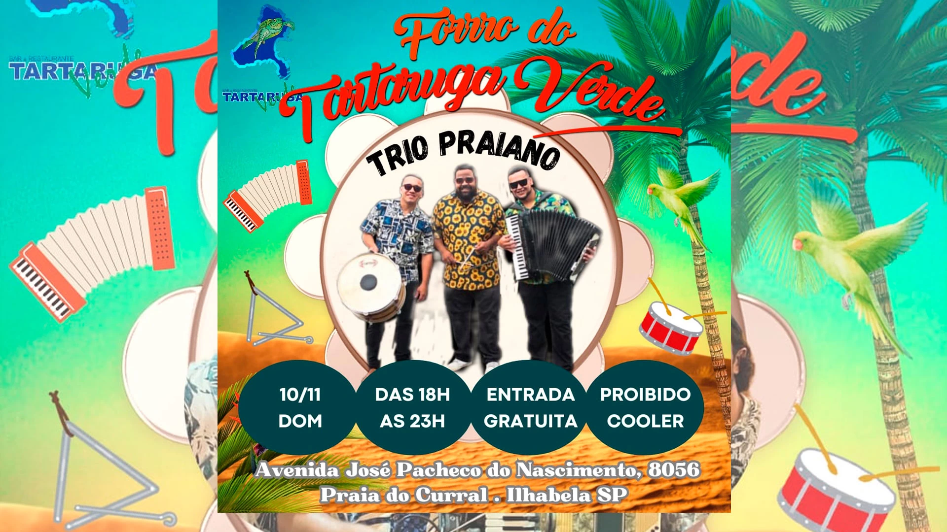 Trio Praiano no Tartaruga Verde