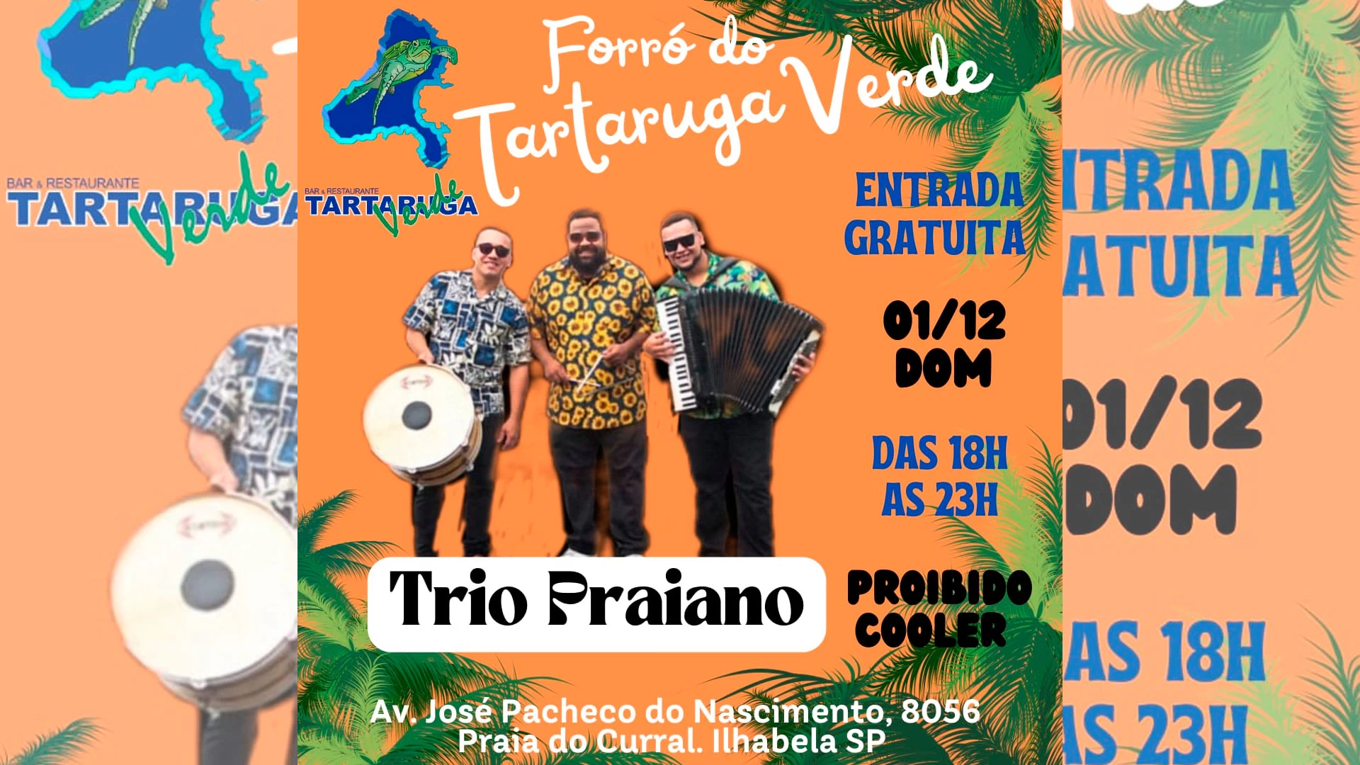 Trio Praiano no Tartaruga Verde
