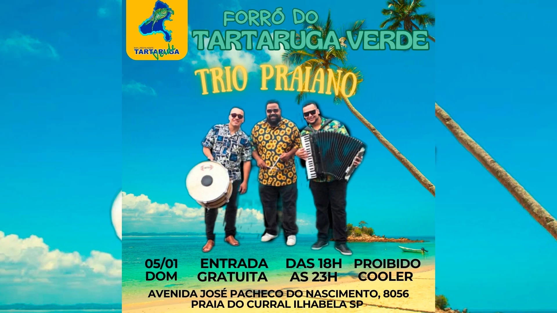 Trio Praiano no Tartaruga Verde