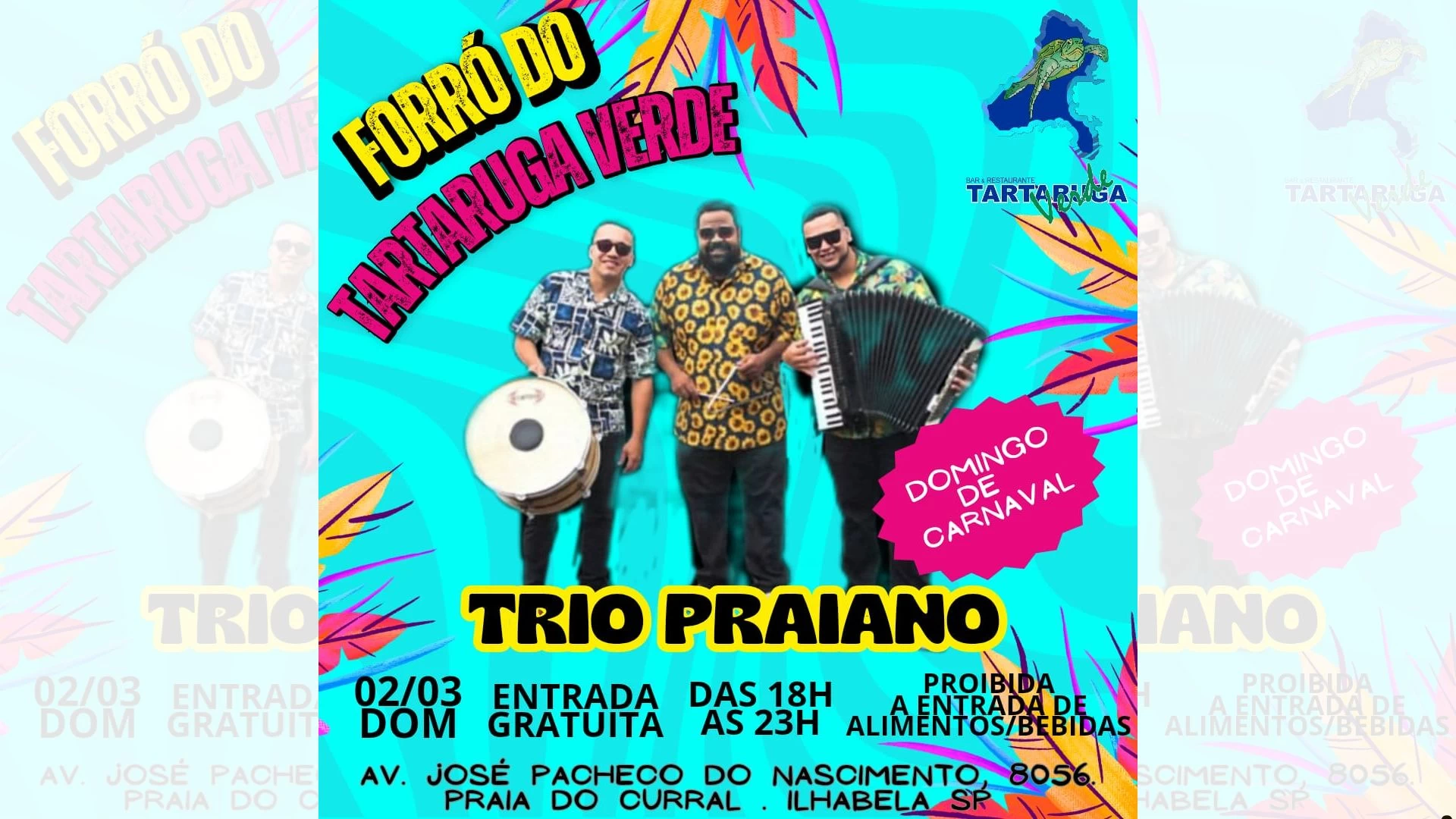 Trio Praiano no Tartaruga Verde