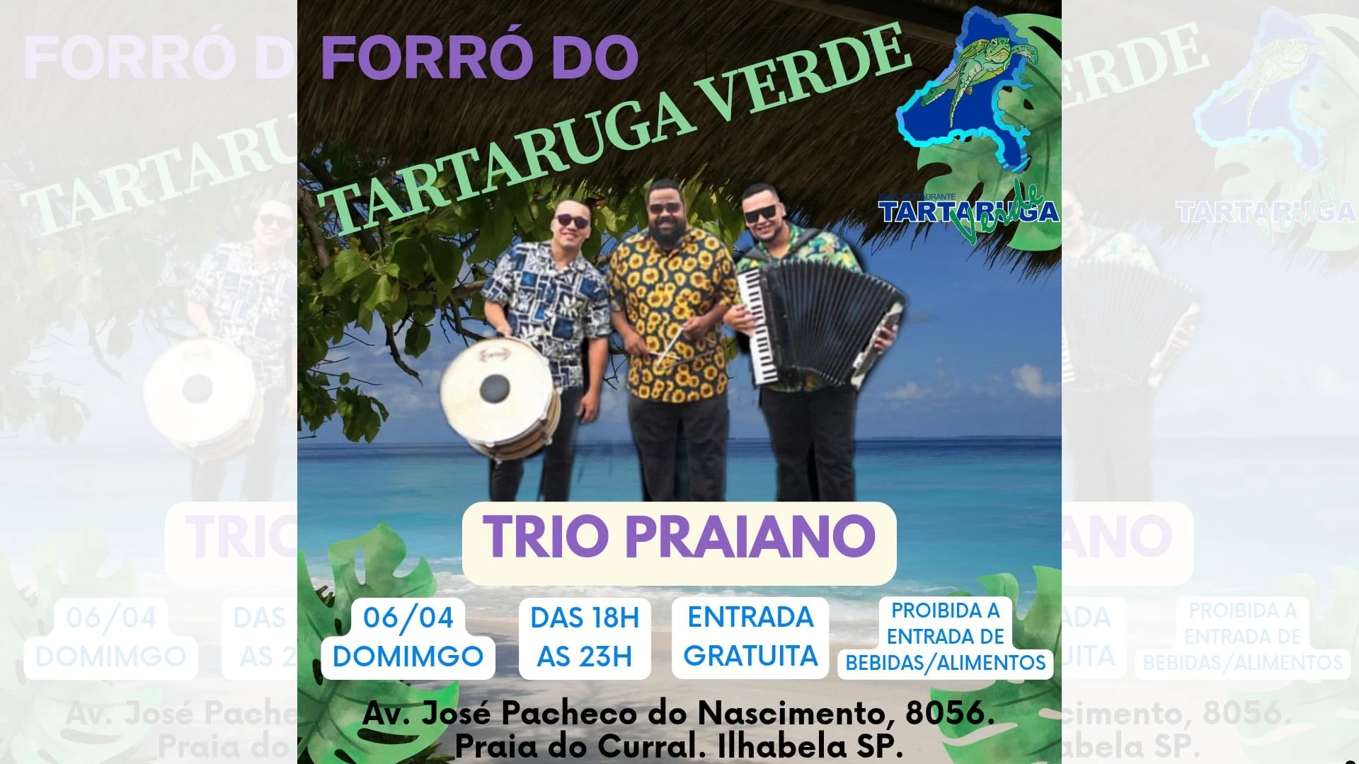 Trio Praiano no Tartaruga Verde