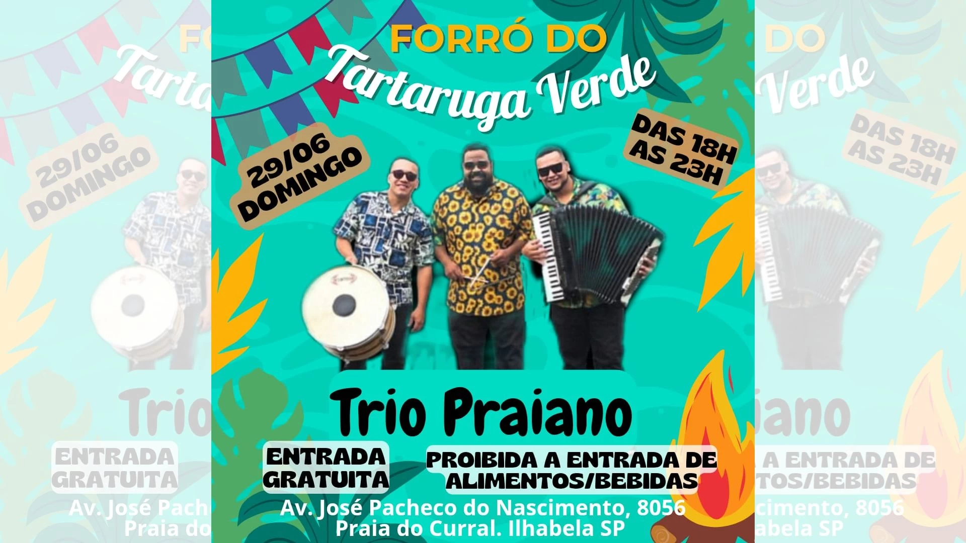 Trio Praiano no Tartaruga Verde
