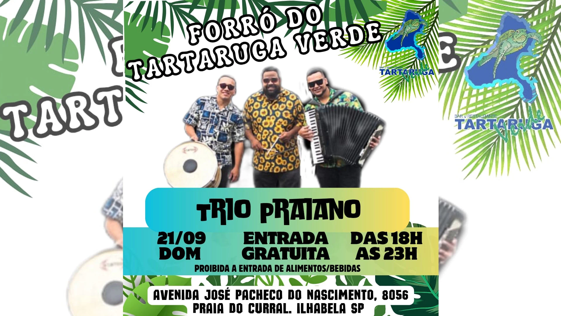 Trio Praiano no Tartaruga Verde