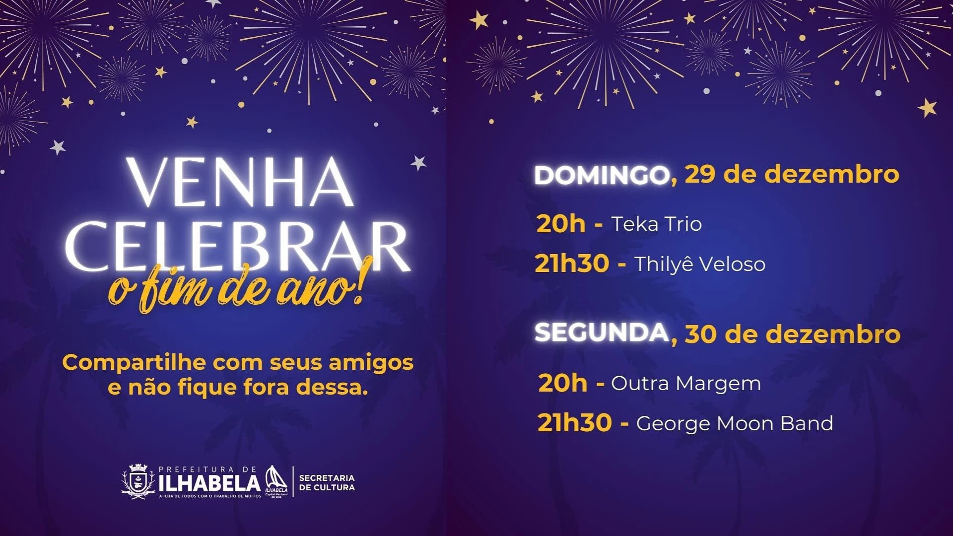 Virada Cultural de fim da ano.