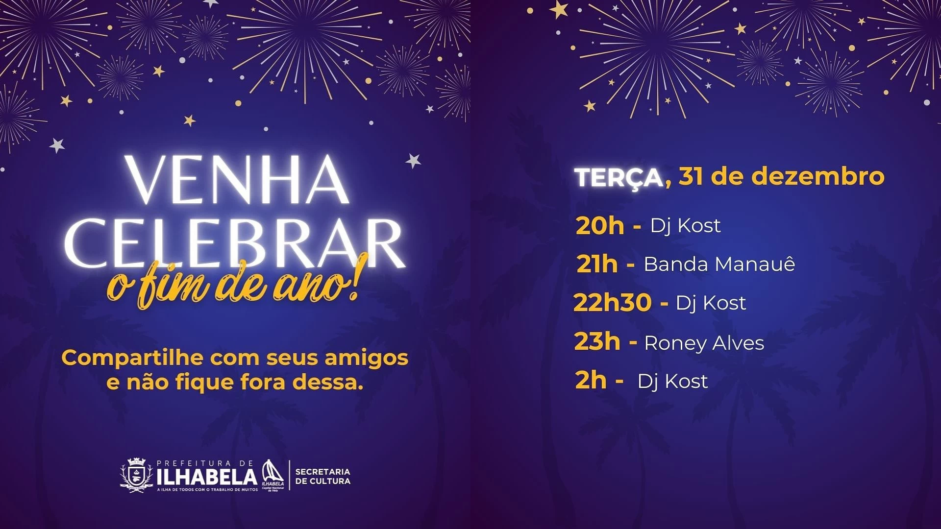 Virada Cultural de fim da ano.