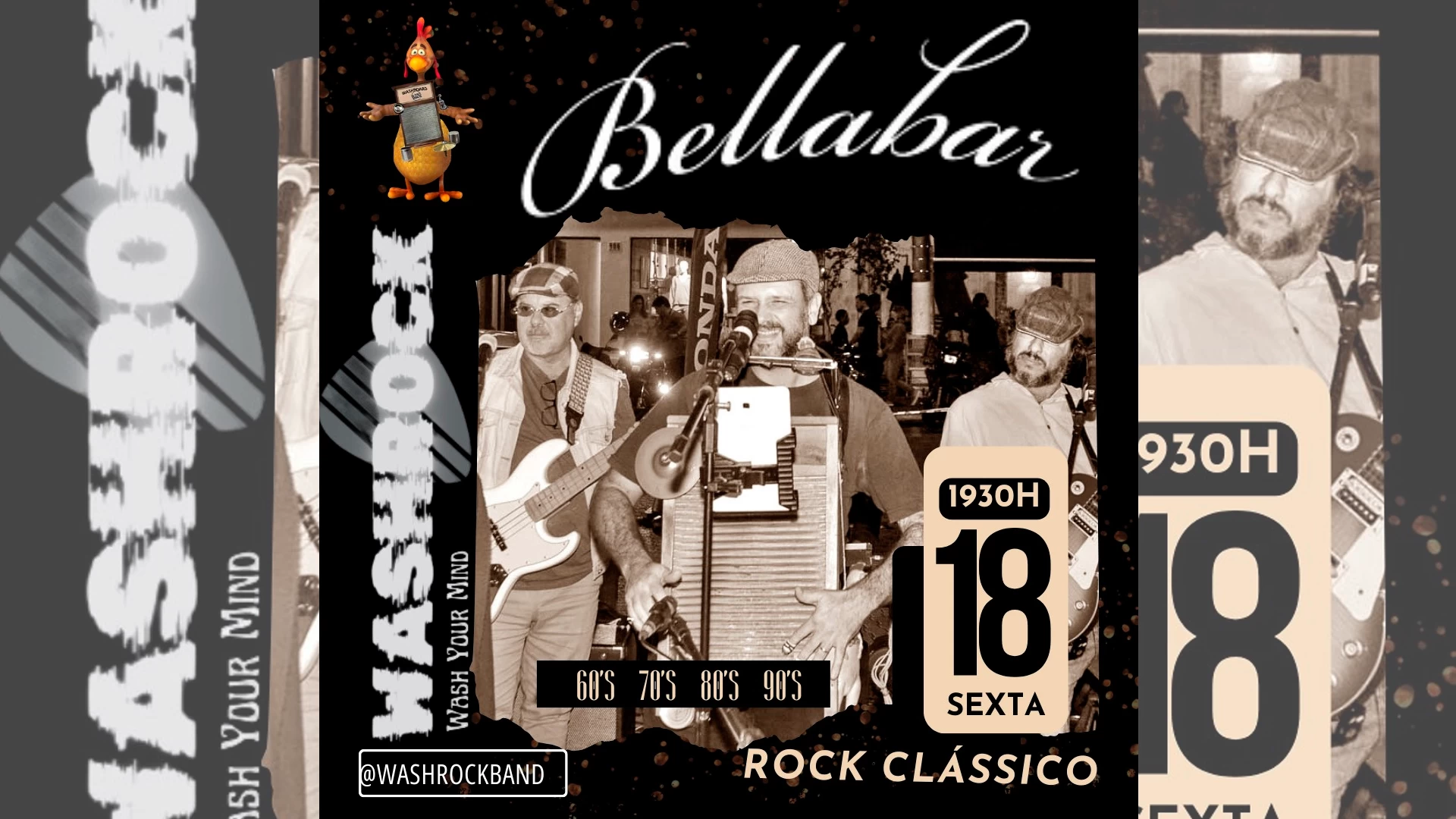 Wash Rock ao vivo!