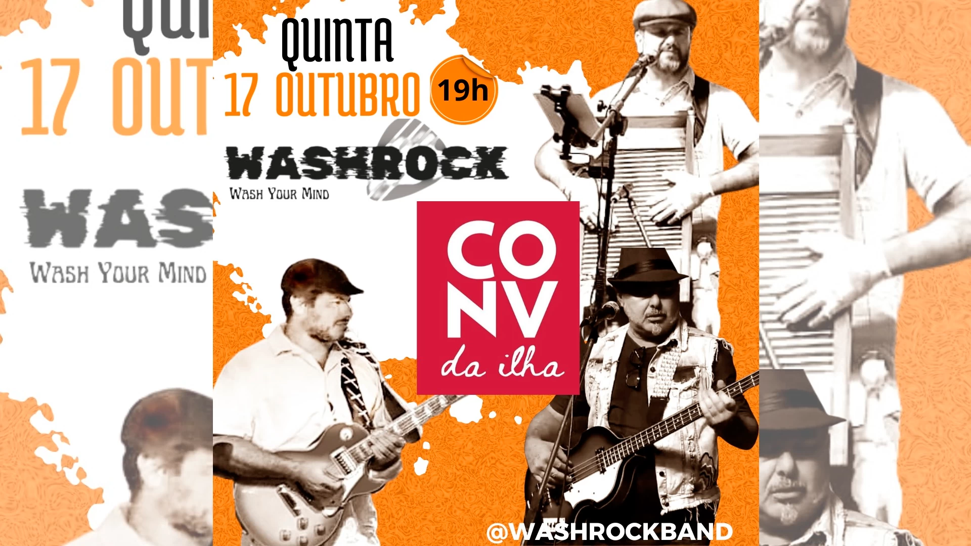 Wash Rock ao vivo!