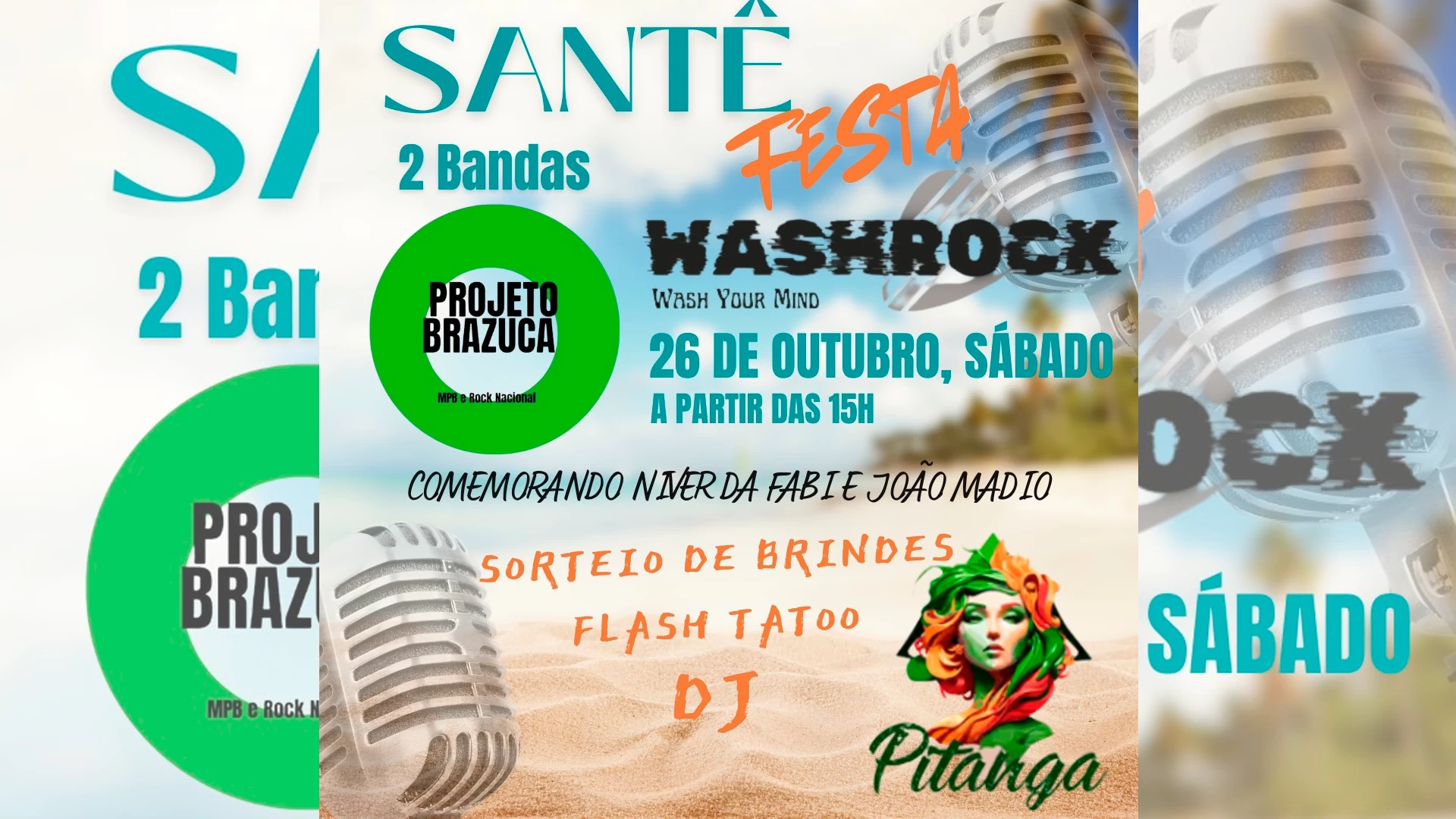 Wash Rock ao vivo!