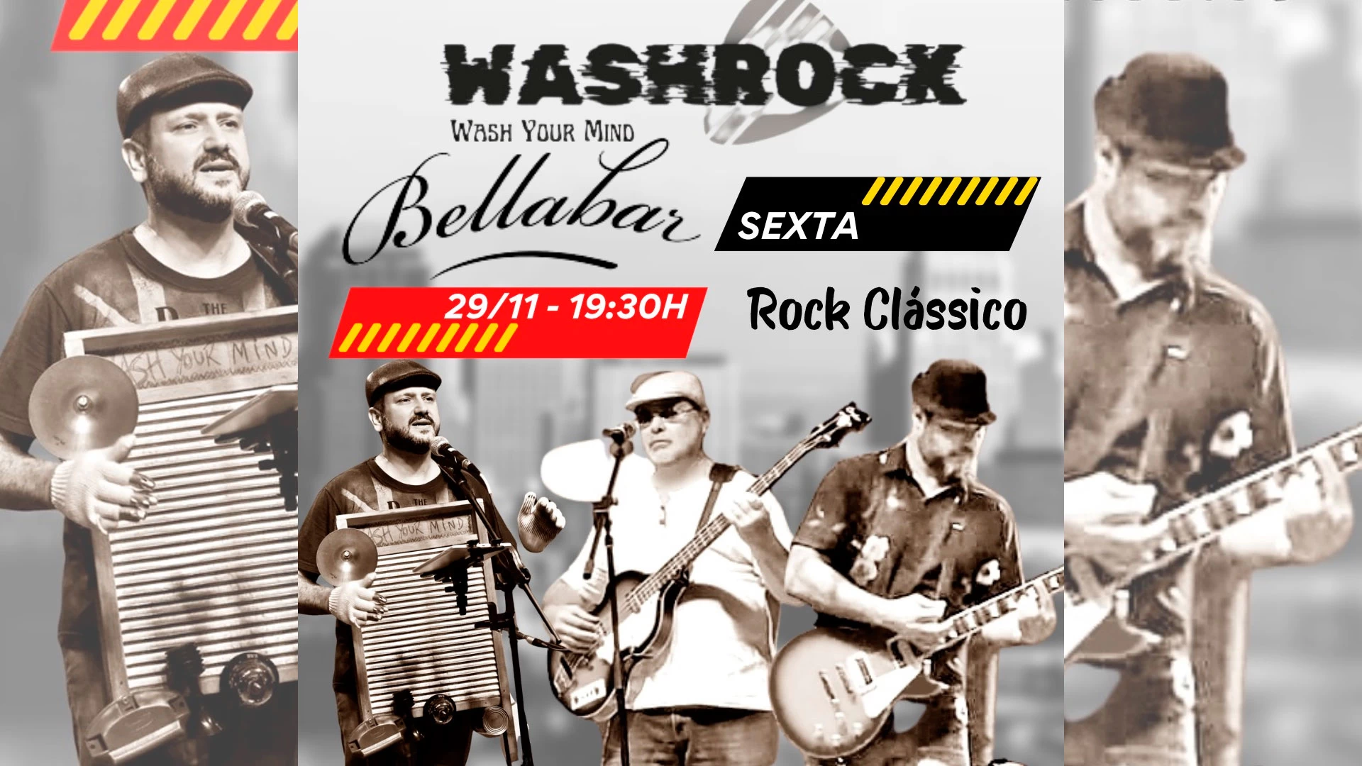Wash Rock ao vivo!