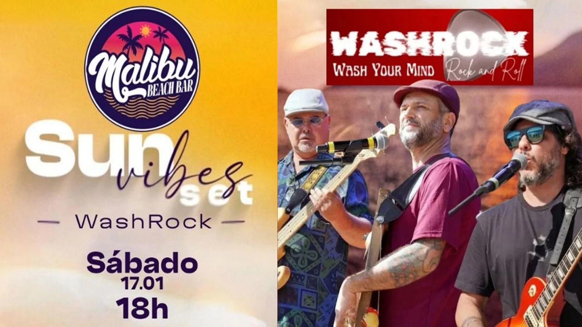 Wash Rock Band no Malibu Beach Bar