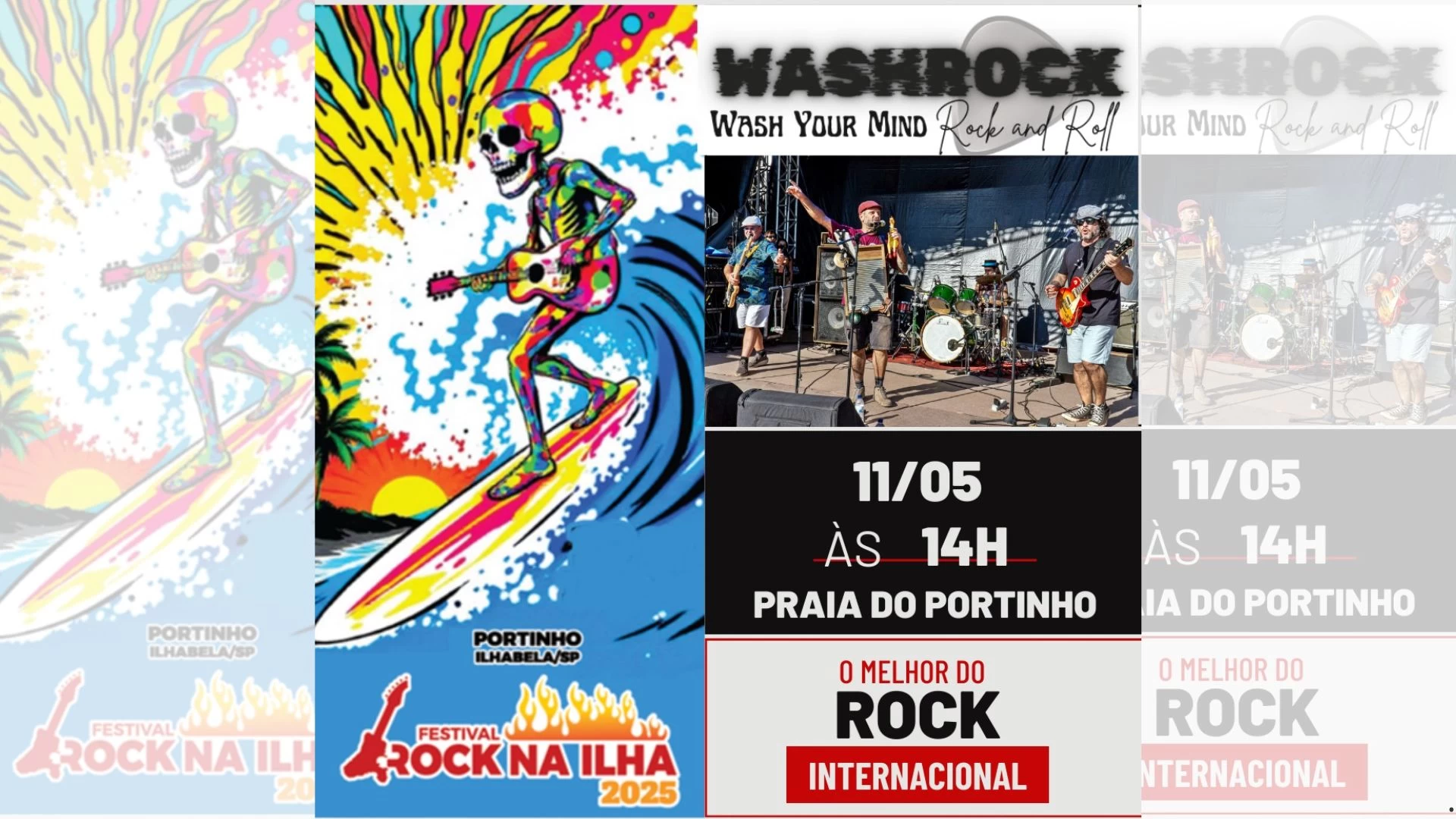 Wash Rock na Praia do Portinho