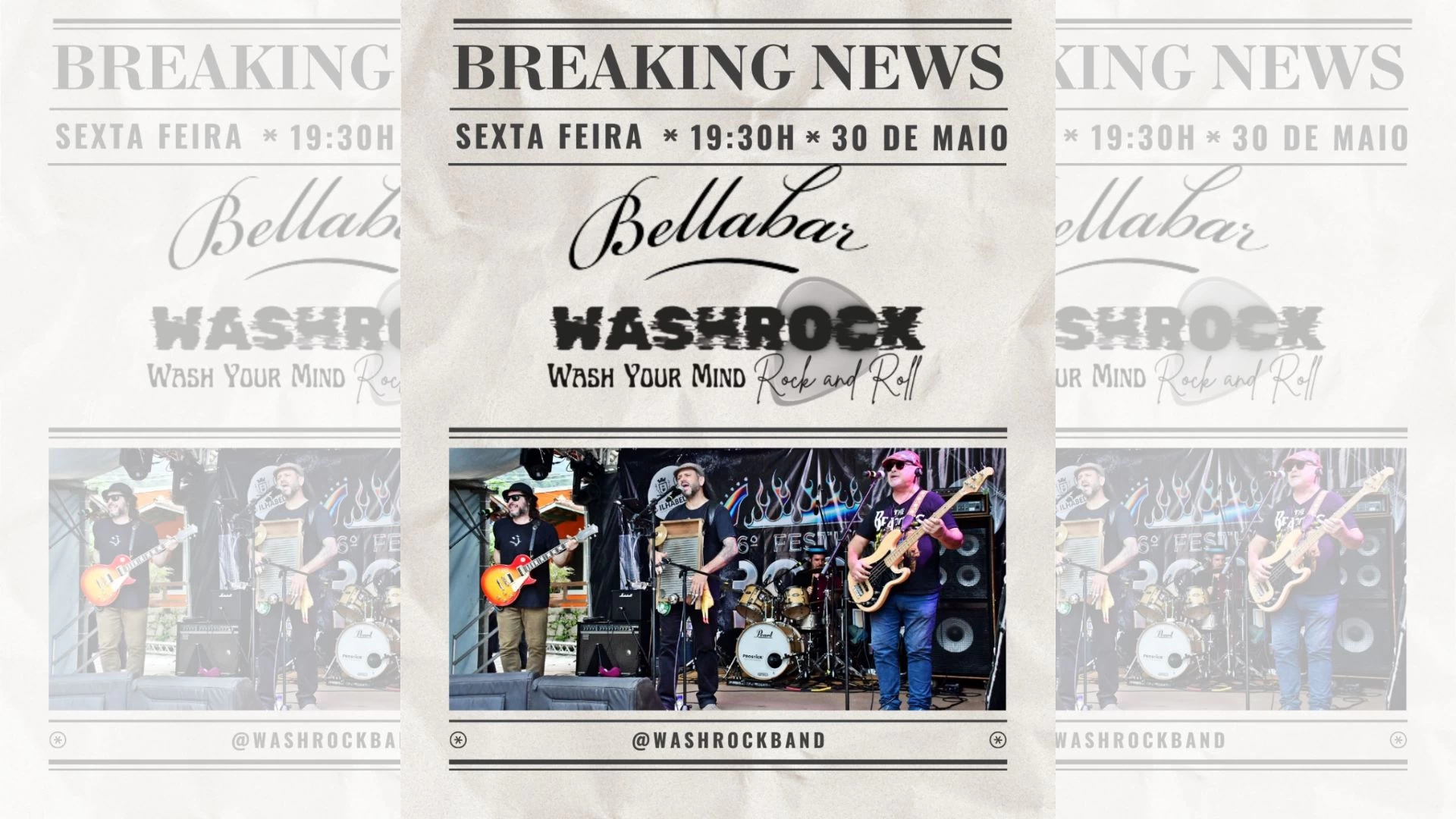 Wash Rock no BellaBar 