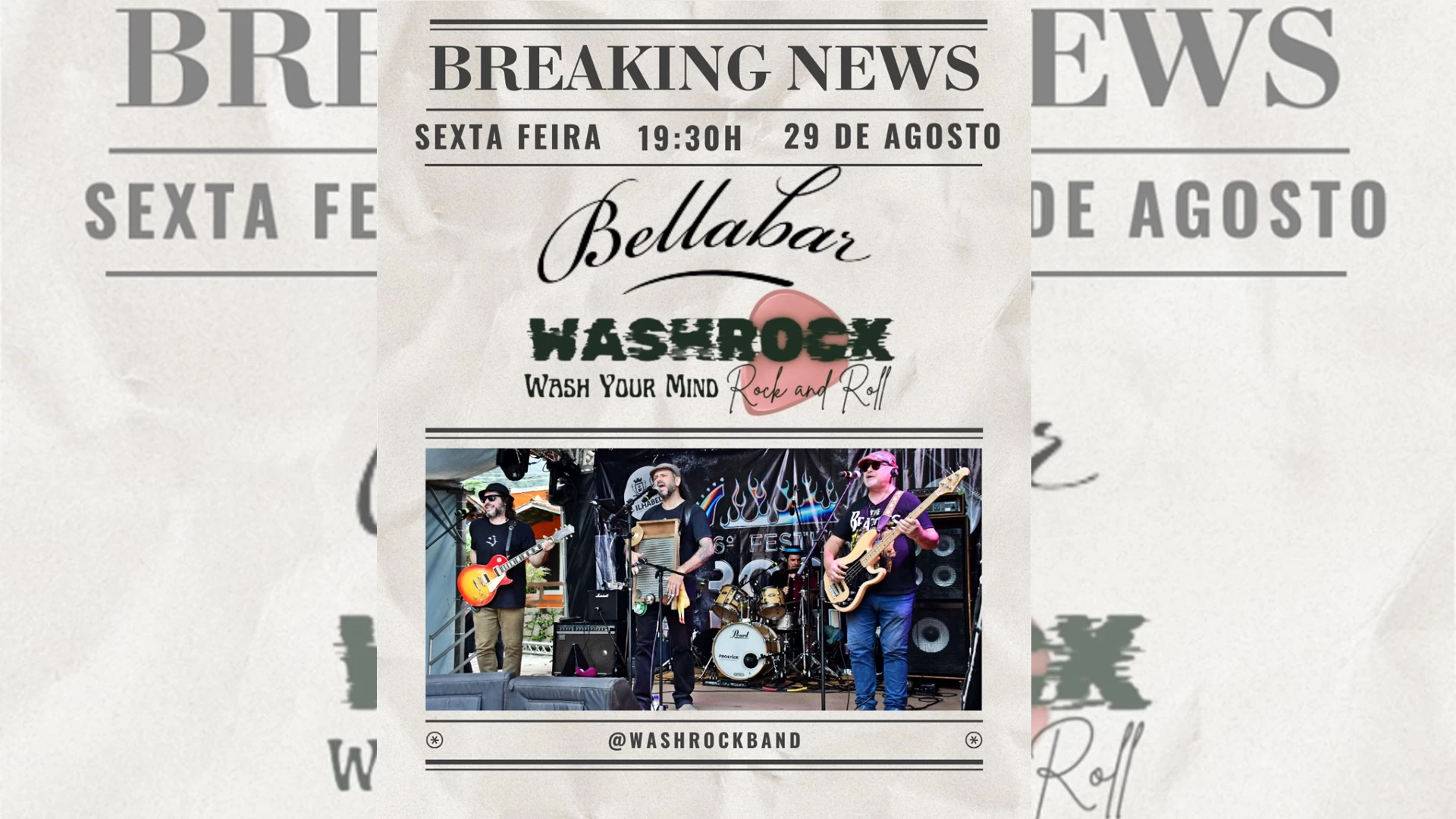 Wash Rock no BellaBar