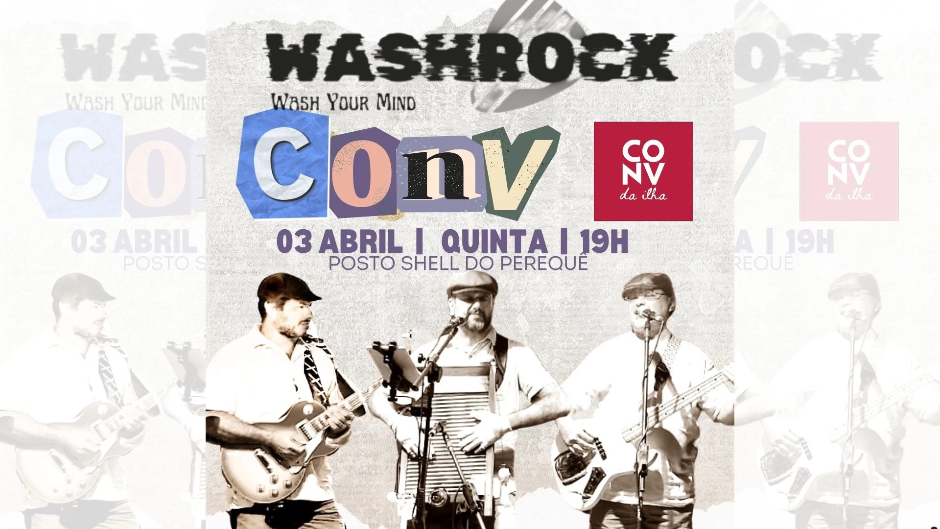 Wash Rock no Conv da Ilha