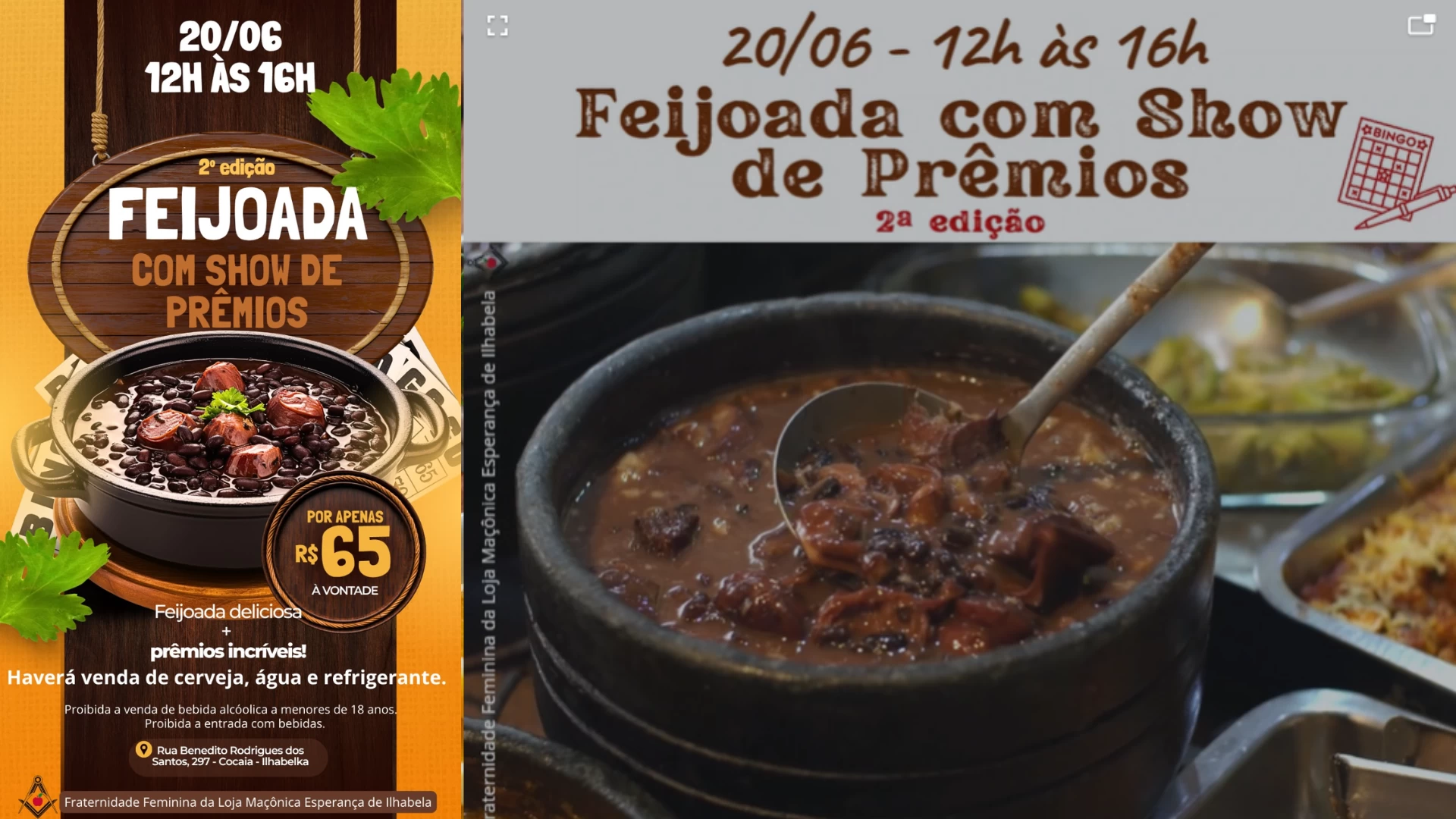 Feijoada com Show de Prêmios