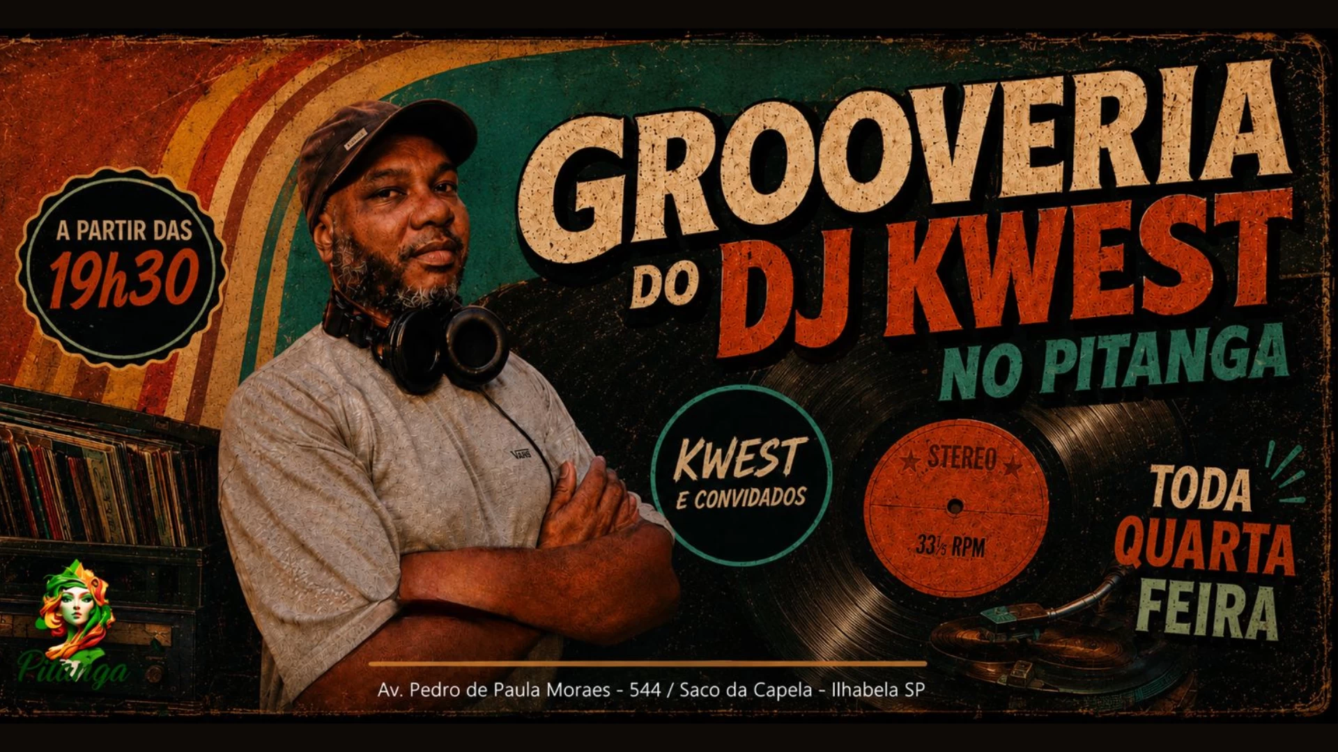 Grooveria do DJ Kwest no Pitanga