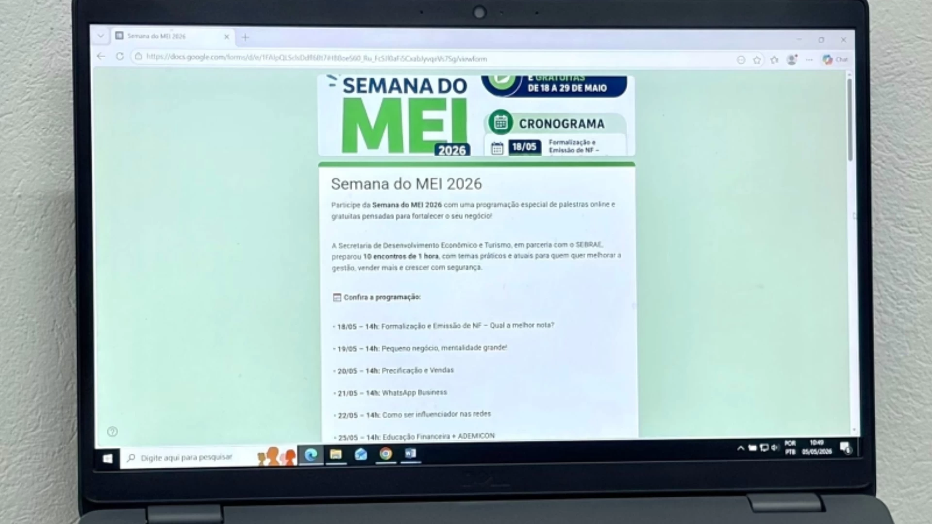 Semana do MEI - Curso do Dia